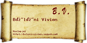 Bölöni Vivien névjegykártya